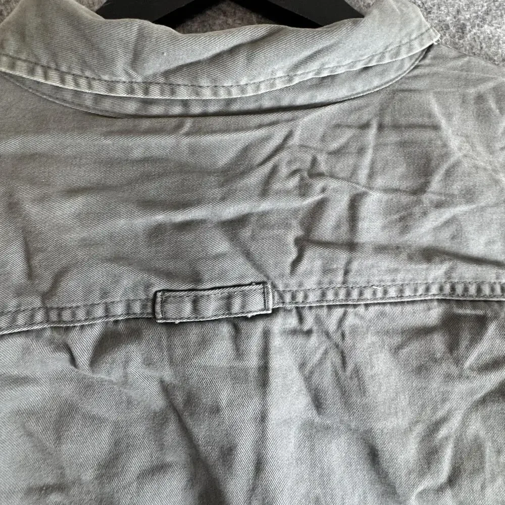 Levis Shirt Jacket Mens 2XL Gray Sherpa Lined Button Up Workwear Western Shacket